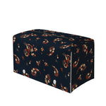 Boho Paisley Flower Pattern Print Leather Tissue Box Cover