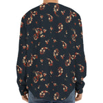 Boho Paisley Flower Pattern Print Long Sleeve Baseball Jersey