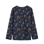 Boho Paisley Flower Pattern Print Long Sleeve Short Coat