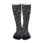 Boho Paisley Flower Pattern Print Long Socks