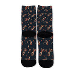 Boho Paisley Flower Pattern Print Long Socks