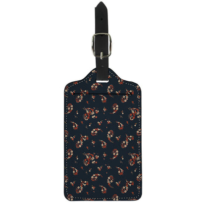Boho Paisley Flower Pattern Print Luggage Tag