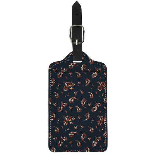 Boho Paisley Flower Pattern Print Luggage Tag
