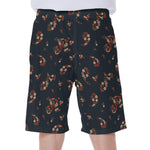 Boho Paisley Flower Pattern Print Men's Beach Shorts