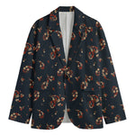 Boho Paisley Flower Pattern Print Men's Blazer