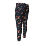Boho Paisley Flower Pattern Print Men's Compression Pants