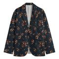Boho Paisley Flower Pattern Print Men's Cotton Blazer