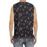 Boho Paisley Flower Pattern Print Men's Fitness Tank Top