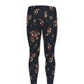 Boho Paisley Flower Pattern Print Men's Leggings