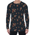 Boho Paisley Flower Pattern Print Men's Long Sleeve T-Shirt