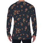 Boho Paisley Flower Pattern Print Men's Long Sleeve T-Shirt