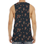 Boho Paisley Flower Pattern Print Men's Muscle Tank Top