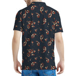 Boho Paisley Flower Pattern Print Men's Polo Shirt