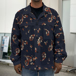 Boho Paisley Flower Pattern Print Men's Shirt Jacket