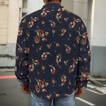 Boho Paisley Flower Pattern Print Men's Shirt Jacket