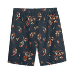 Boho Paisley Flower Pattern Print Men's Sports Shorts