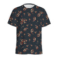 Boho Paisley Flower Pattern Print Men's Athletic T-Shirt