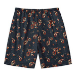 Boho Paisley Flower Pattern Print Men's Swim Trunks
