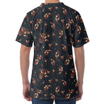 Boho Paisley Flower Pattern Print Men's Velvet T-Shirt