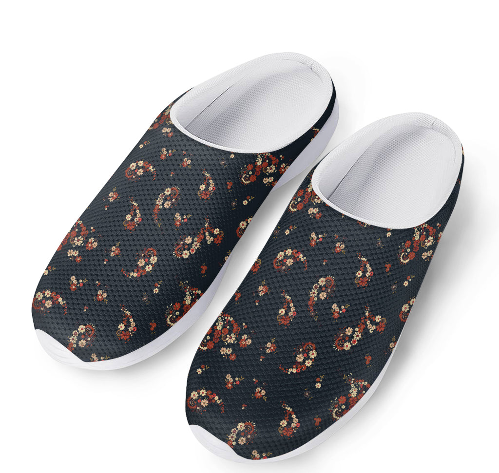Boho Paisley Flower Pattern Print Mesh Casual Shoes