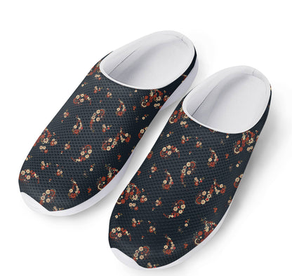 Boho Paisley Flower Pattern Print Mesh Casual Shoes