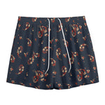 Boho Paisley Flower Pattern Print Mesh Shorts