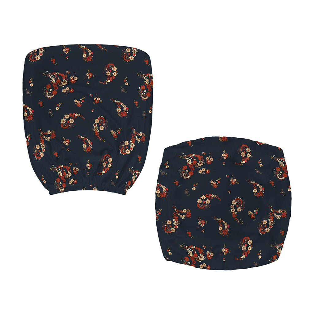Boho Paisley Flower Pattern Print Office Chair Cover