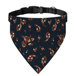 Boho Paisley Flower Pattern Print Over The Collar Dog Bandana