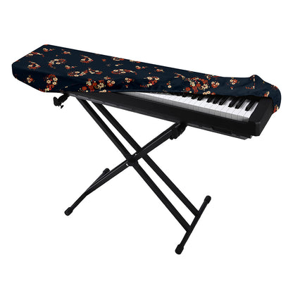 Boho Paisley Flower Pattern Print Piano Keyboard Cover