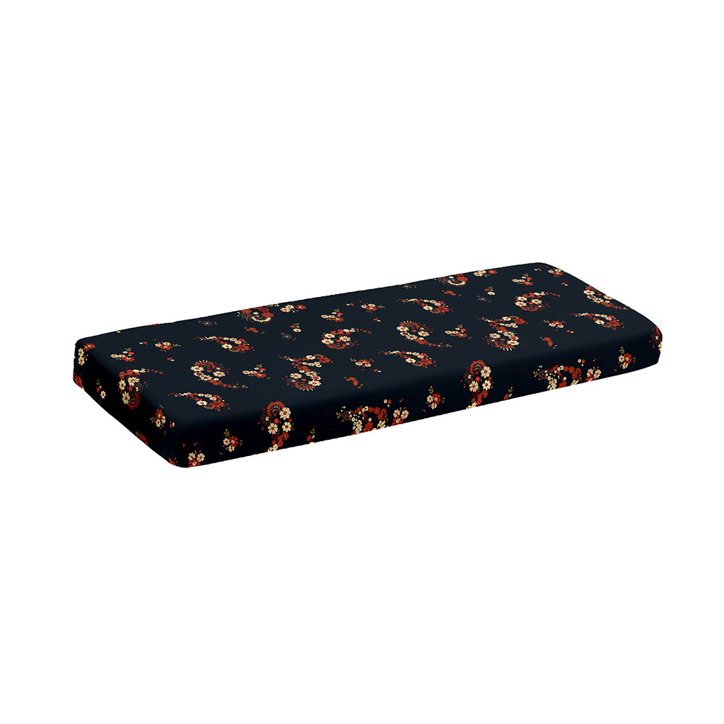 Boho Paisley Flower Pattern Print Piano Keyboard Cover