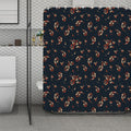 Boho Paisley Flower Pattern Print Polyester Shower Curtain
