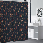 Boho Paisley Flower Pattern Print Premium Shower Curtain