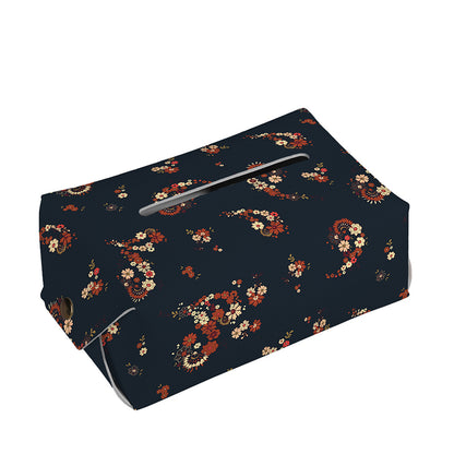 Boho Paisley Flower Pattern Print Rectangle Tissue Box Cover