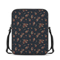 Boho Paisley Flower Pattern Print Rectangular Crossbody Bag
