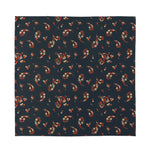 Boho Paisley Flower Pattern Print Silk Bandana