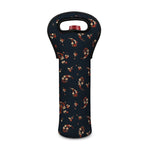 Boho Paisley Flower Pattern Print Single Neoprene Wine Tote
