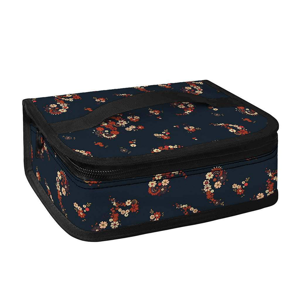 Boho Paisley Flower Pattern Print Small Lunch Bag