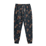 Boho Paisley Flower Pattern Print Sweatpants