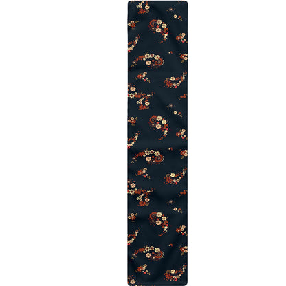 Boho Paisley Flower Pattern Print Table Runner
