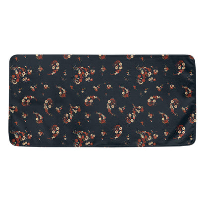 Boho Paisley Flower Pattern Print Towel