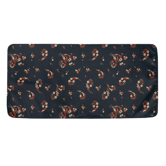 Boho Paisley Flower Pattern Print Towel