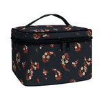 Boho Paisley Flower Pattern Print Travel Makeup Bag