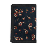 Boho Paisley Flower Pattern Print Trifold Wallet