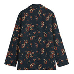 Boho Paisley Flower Pattern Print Women's Cotton Blazer