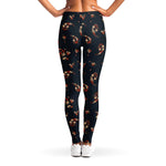 Boho Paisley Flower Pattern Print Women's Leggings