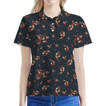 Boho Paisley Flower Pattern Print Women's Polo Shirt