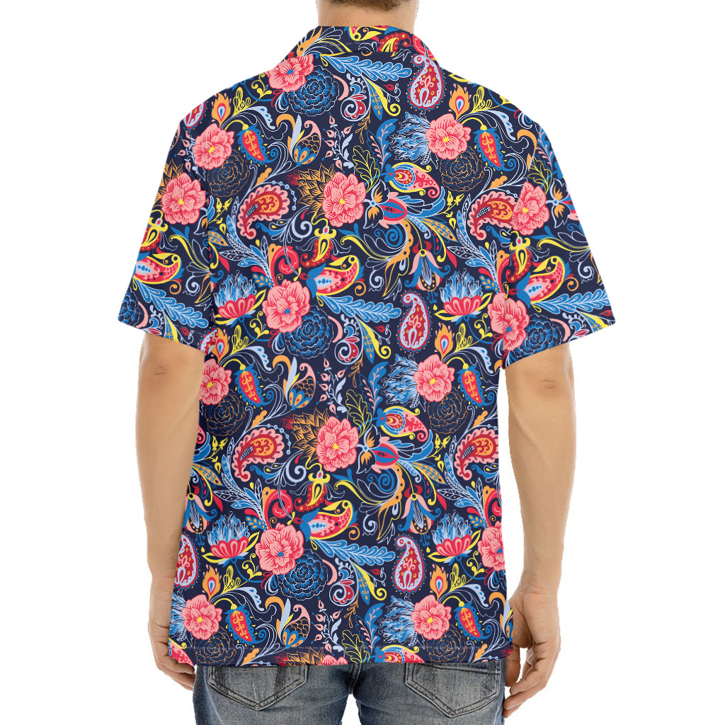 Boho Paisley Pattern Print Aloha Shirt