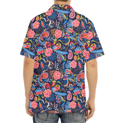 Boho Paisley Pattern Print Aloha Shirt
