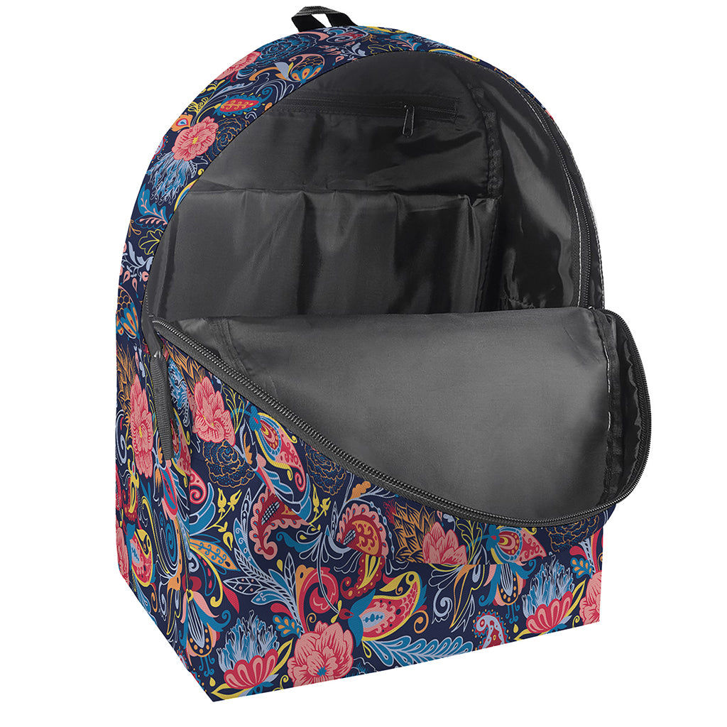 Boho Paisley Pattern Print Backpack