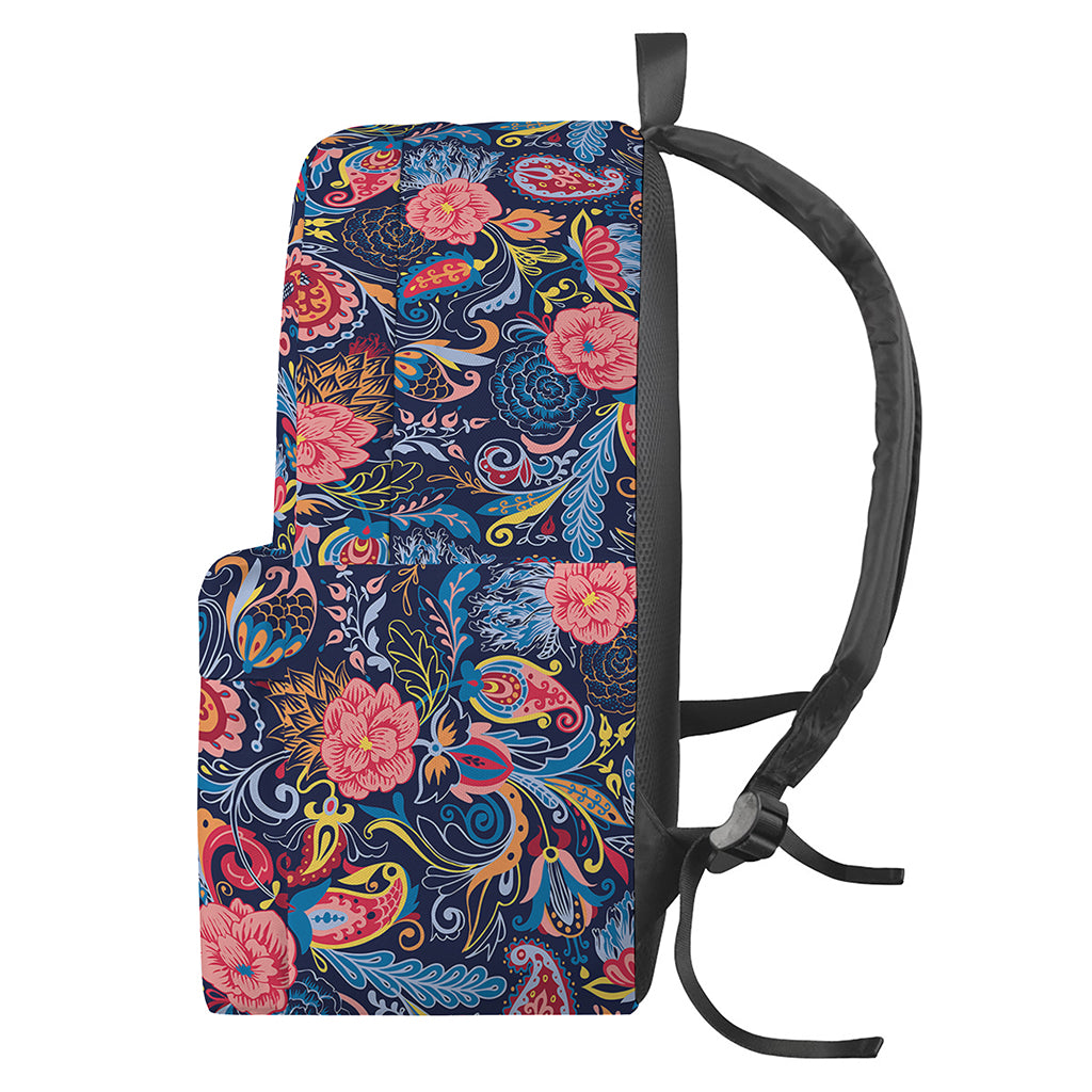 Boho Paisley Pattern Print Backpack